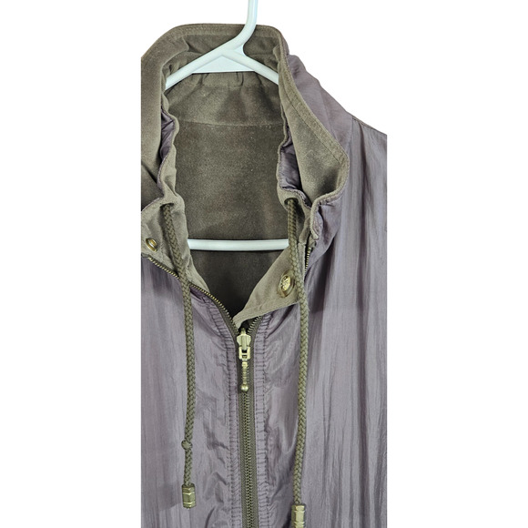 Vintage 90's Current Seen Reversible Coat Jacket Size Large Womens Nylon Velour - Picture 10 of 12